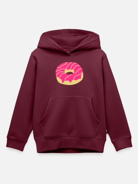 Donut - Kinder Premium Organic Hoodie - Burgunderrot