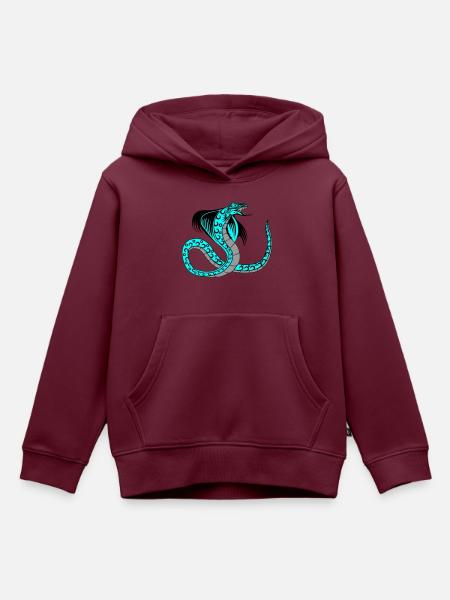 snake 02 - Kinder Premium Organic Hoodie - Burgunderrot