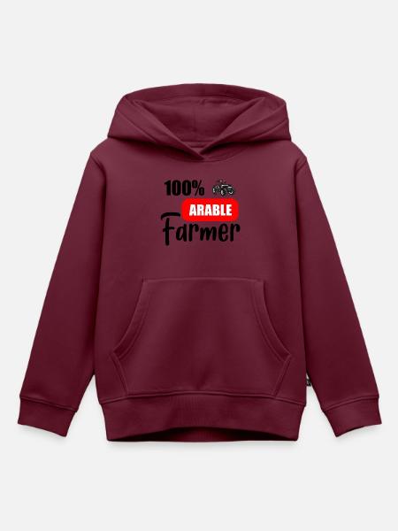 Ackerbau - Kinder Premium Organic Hoodie - Burgunderrot