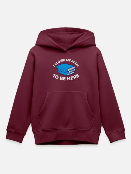 I closed my book - Kinder Premium Organic Hoodie - Burgunderrot