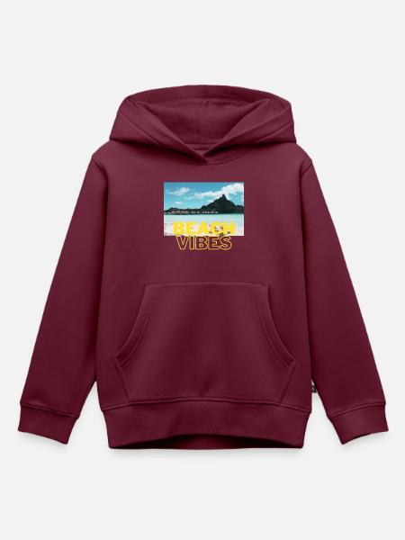 Beach 9 - Kinder Premium Organic Hoodie - Burgunderrot