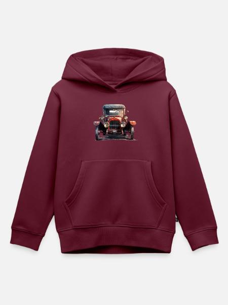 Die Faszination für Oldtimer - Kinder Premium Organic Hoodie - Burgunderrot