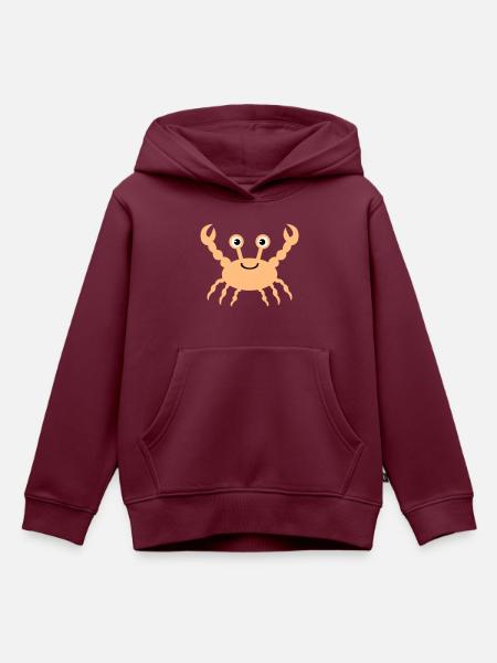 crab - Kinder Premium Organic Hoodie - Burgunderrot