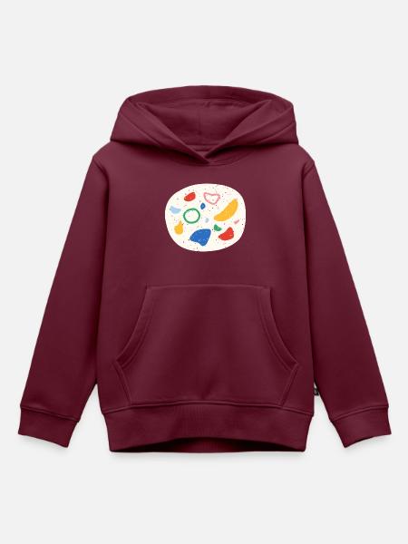 Große Klettergriffe - Kinder Premium Organic Hoodie - Burgunderrot