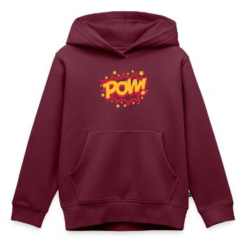 Pow (Explosion) - Kinder Premium Organic Hoodie - Burgunderrot - Vorne - AI Model Kid Female (0cm)