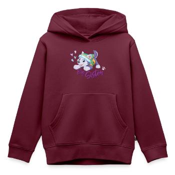 Paw Patrol Große Schwester - Kinder Premium Organic Hoodie - Burgunderrot - Vorne - AI Model Kid Female (0cm)