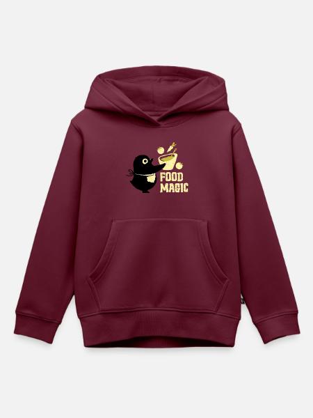 Vogel und nahrung - Kinder Premium Organic Hoodie - Burgunderrot