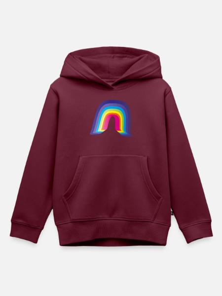 rainbow sweet - Kinder Premium Organic Hoodie - Burgunderrot