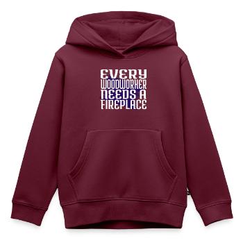arborists funshirt forester tools axes cutter - Kinder Premium Organic Hoodie - Burgunderrot - Vorne - AI Model Kid Female (0cm)