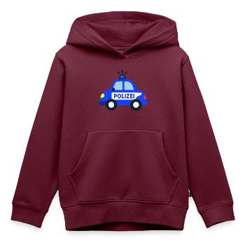 Polizeiauto Tatütata - Kinder Premium Organic Hoodie - Burgunderrot - Vorne - AI Model Kid Female (0cm)