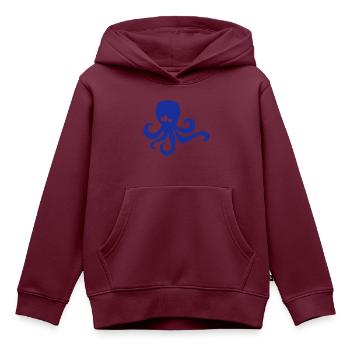 Octopus - Kinder Premium Organic Hoodie - Burgunderrot - Vorne - AI Model Kid Female (0cm)