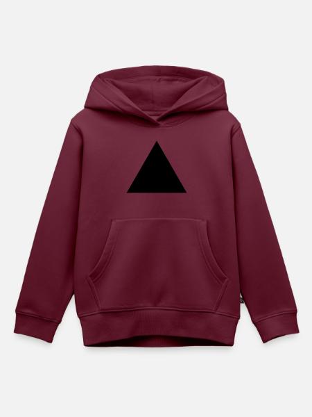 Minimalistic triangle - Kinder Premium Organic Hoodie - Burgunderrot