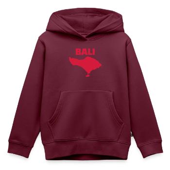 Bali - Kinder Premium Organic Hoodie - Burgunderrot - Vorne - AI Model Kid Female (0cm)