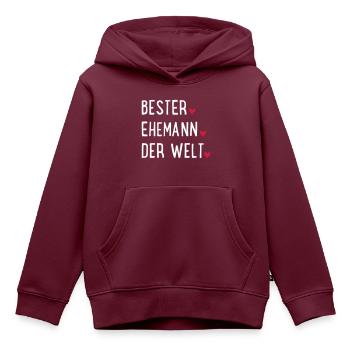 Ehemann - Kinder Premium Organic Hoodie - Burgunderrot - Vorne - AI Model Kid Female (0cm)