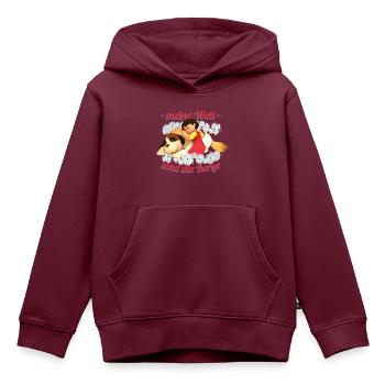 Heidi Meine Welt Sind Die Berge - Kinder Premium Organic Hoodie - Burgunderrot - Vorne - AI Model Kid Female (0cm)