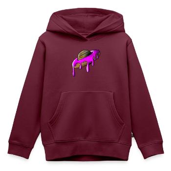 Jupiter Knospe in Glasur - Kinder Premium Organic Hoodie - Burgunderrot - Vorne - AI Model Kid Female (0cm)
