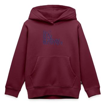 Fragen über Fragen - Kinder Premium Organic Hoodie - Burgunderrot - Vorne - AI Model Kid Female (0cm)