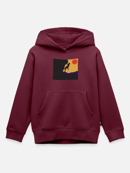 Rock Climbing - Kinder Premium Organic Hoodie - Burgunderrot