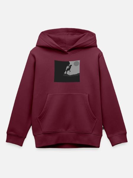 Rock Climbing - Kinder Premium Organic Hoodie - Burgunderrot