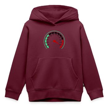 tacho - Kinder Premium Organic Hoodie - Burgunderrot - Vorne - AI Model Kid Female (0cm)