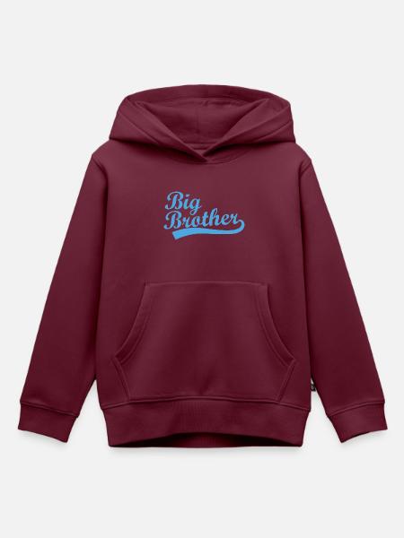 Großer Bruder - Kinder Premium Organic Hoodie - Burgunderrot