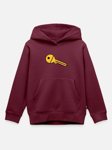 Schlüssel - Kinder Premium Organic Hoodie - Burgunderrot