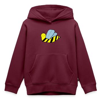 Flotte Biene - Kinder Premium Organic Hoodie - Burgunderrot - Vorne - AI Model Kid Female (0cm)