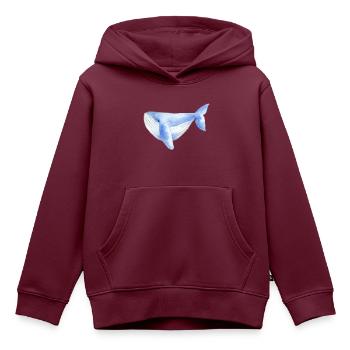 Aquarell-Wal - Kinder Premium Organic Hoodie - Burgunderrot - Vorne - AI Model Kid Female (0cm)
