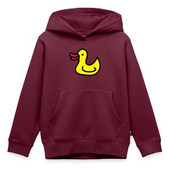 Entchen - Ente 3 - Kinder Premium Organic Hoodie - Burgunderrot - Vorne - AI Model Kid Female (0cm)