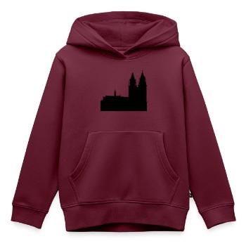Magdeburger Dom - Kinder Premium Organic Hoodie - Burgunderrot - Vorne - AI Model Kid Female (0cm)