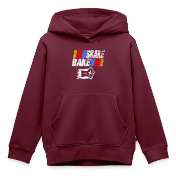 Shake N Bake - Kinder Premium Organic Hoodie - Burgunderrot - Vorne - AI Model Kid Female (0cm)