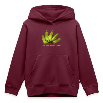 Das ist nicht der Haufen von Andy. - Kinder Premium Organic Hoodie - Burgunderrot - Vorne - AI Model Kid Female (0cm)