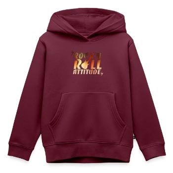 Musik Blues Pop Rock Tanz Hard Rock New Wave Punk - Kinder Premium Organic Hoodie - Burgunderrot - Vorne - AI Model Kid Female (0cm)