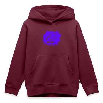 kuh klecks - Kinder Premium Organic Hoodie - Burgunderrot - Vorne - AI Model Kid Female (0cm)