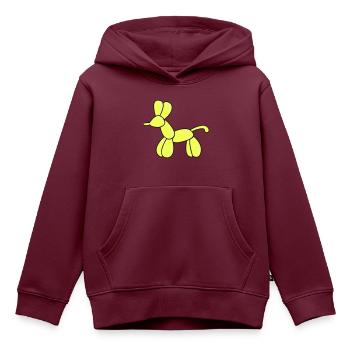 ballon hund - Kinder Premium Organic Hoodie - Burgunderrot - Vorne - AI Model Kid Female (0cm)