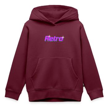 Retro - Kinder Premium Organic Hoodie - Burgunderrot - Vorne - AI Model Kid Female (0cm)