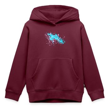 Farbspritzer! Bunt. Geschenk. - Kinder Premium Organic Hoodie - Burgunderrot - Vorne - AI Model Kid Female (0cm)