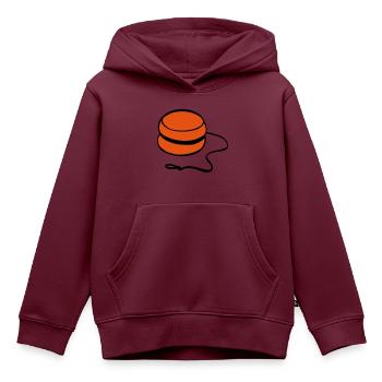 Yo Jo Yo-Yo Jo-Jo - Kinder Premium Organic Hoodie - Burgunderrot - Vorne - AI Model Kid Female (0cm)