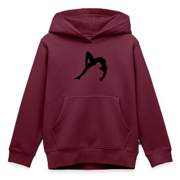 Turnerin, Bodenturnen, Kunstturnen - Kinder Premium Organic Hoodie - Burgunderrot - Vorne - AI Model Kid Female (0cm)