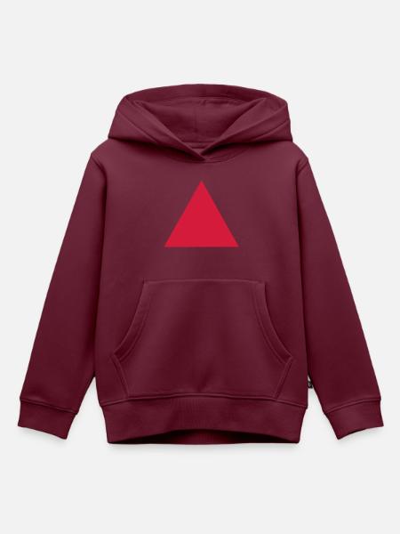 hier_ist_vorne - Kinder Premium Organic Hoodie - Burgunderrot