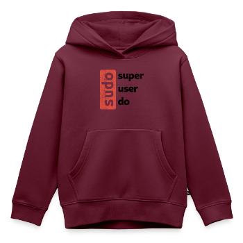 superuser do - Kinder Premium Organic Hoodie - Burgunderrot - Vorne - AI Model Kid Female (0cm)