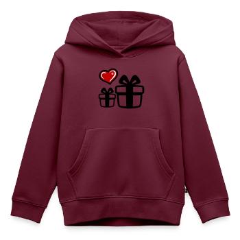Geschenke - Kinder Premium Organic Hoodie - Burgunderrot - Vorne - AI Model Kid Female (0cm)