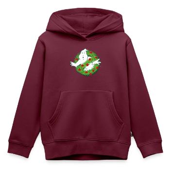 Ghostbusters Frohe Weihnachten - Kinder Premium Organic Hoodie - Burgunderrot - Vorne - AI Model Kid Female (0cm)
