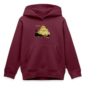 Serbien Belgrad Balkan Hauptstadt City Kiche - Kinder Premium Organic Hoodie - Burgunderrot - Vorne - AI Model Kid Female (0cm)