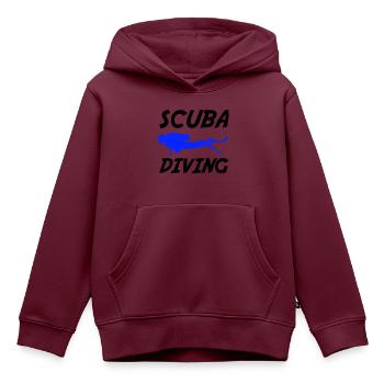 scuba diving - Kinder Premium Organic Hoodie - Burgunderrot - Vorne - AI Model Kid Female (0cm)