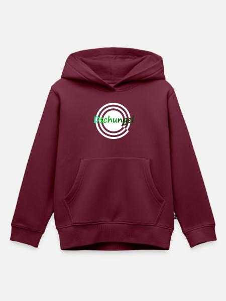 Dschungel - Kinder Premium Organic Hoodie - Burgunderrot