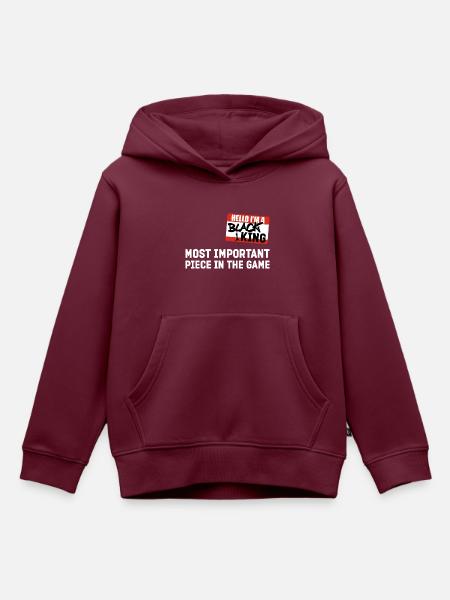 Black King - Kinder Premium Organic Hoodie - Burgunderrot