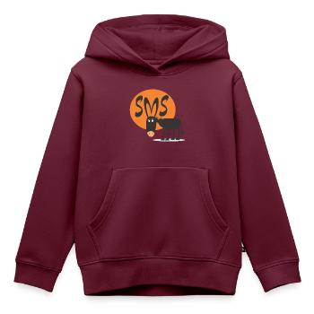 SMS Jackass - Kinder Premium Organic Hoodie - Burgunderrot - Vorne - AI Model Kid Female (0cm)