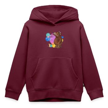 Der Grüffelo Buchzitat - Kinder Premium Organic Hoodie - Burgunderrot - Vorne - AI Model Kid Female (0cm)