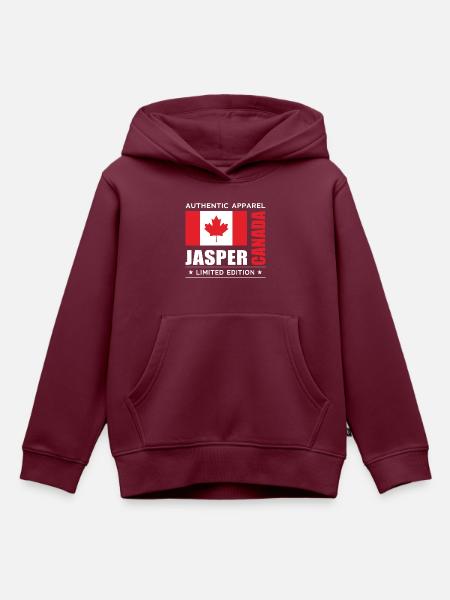 Jasper - Kinder Premium Organic Hoodie - Burgunderrot